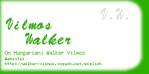 vilmos walker business card